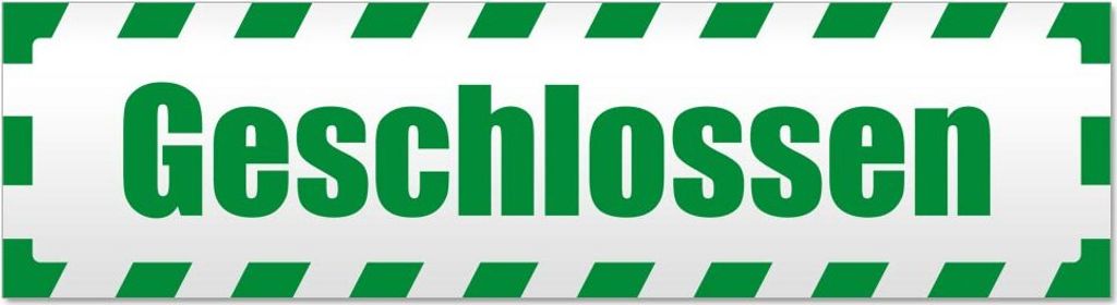 Geschlossen gestreift Magnetschild Schild magnetisch