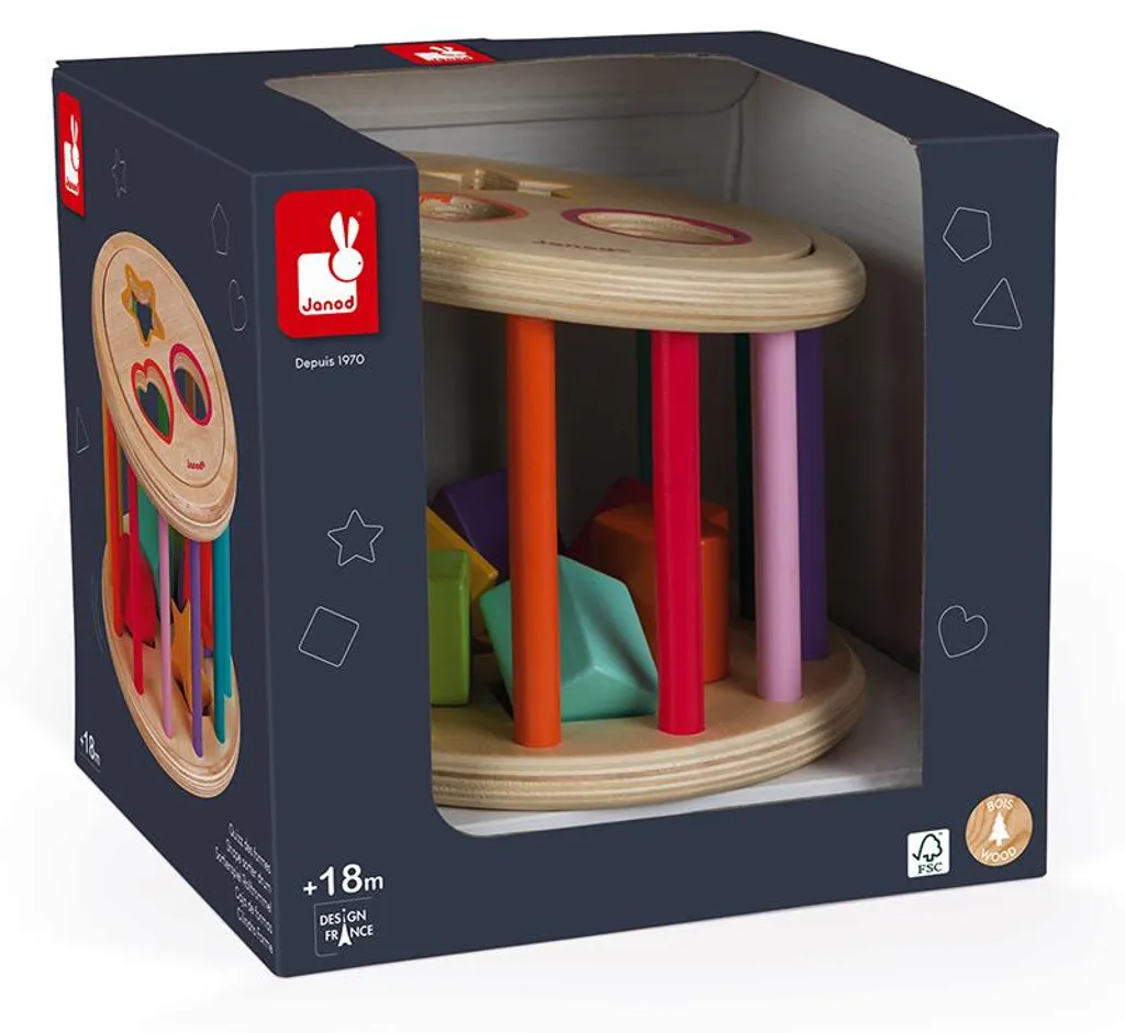 Boîte à Formes Bébé en Bois Jeu d'Assemblage Éducatif pour Petit Enfant