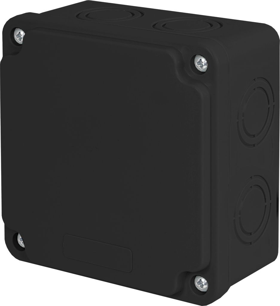 Abzweigkasten 150X150X80 SCHWARZ Verteilerkasten Verteilerdose IP65 Aufputz Feuchtraum