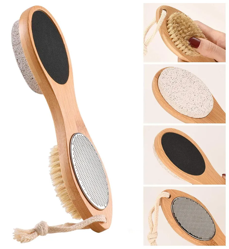 Brosses de toilette 5 pièces avec support ventilé - Manche robuste - 6