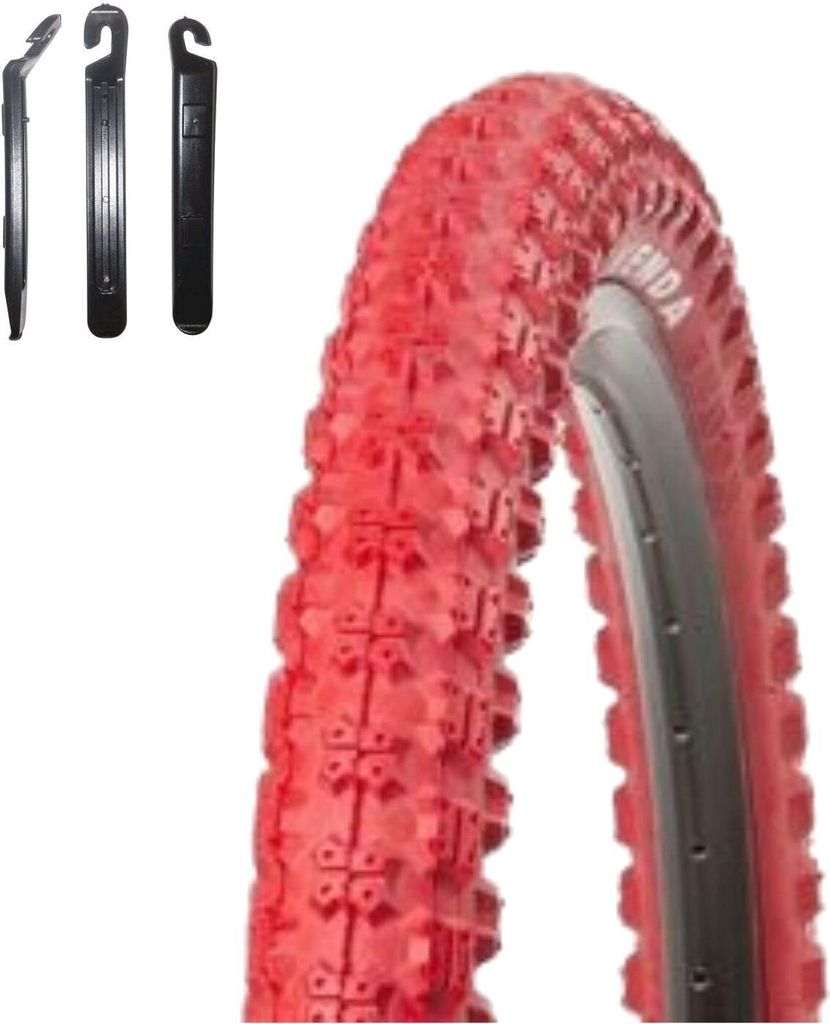 1 x Kenda 20" BMX K-50 Fahrradreifen in Rot 57-406 (20 x 2,125) inkl. maxxi4you Reifenheber