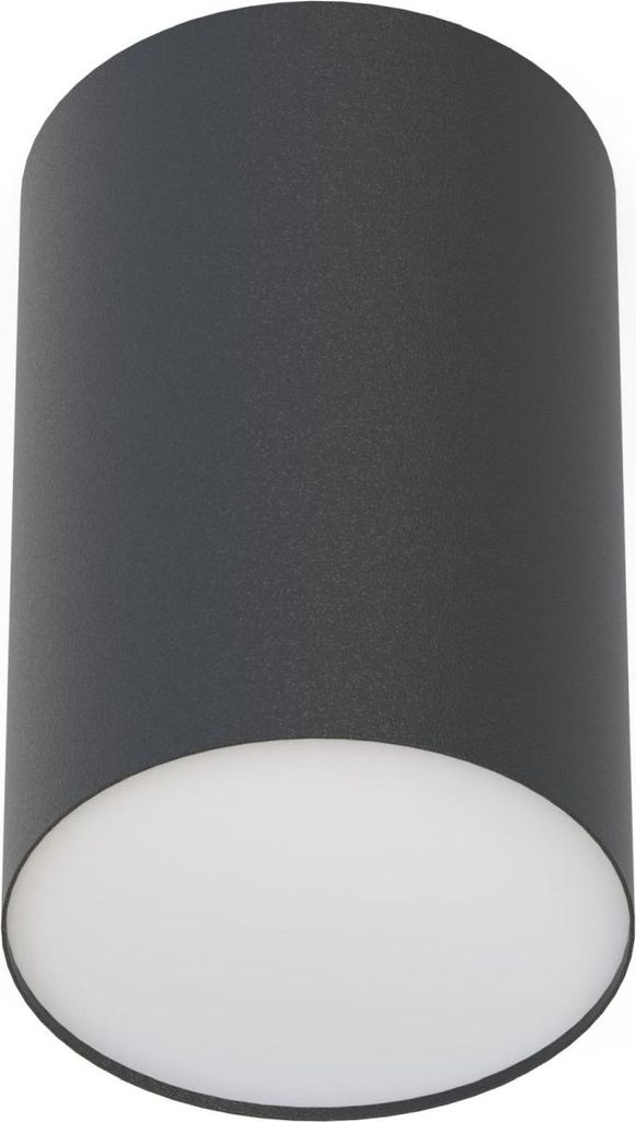 Deckenlampe Aufputz Metall E27 D: 12,7 cm rund Schwarz Modern Spot Lampe Decke Deckenleuchte