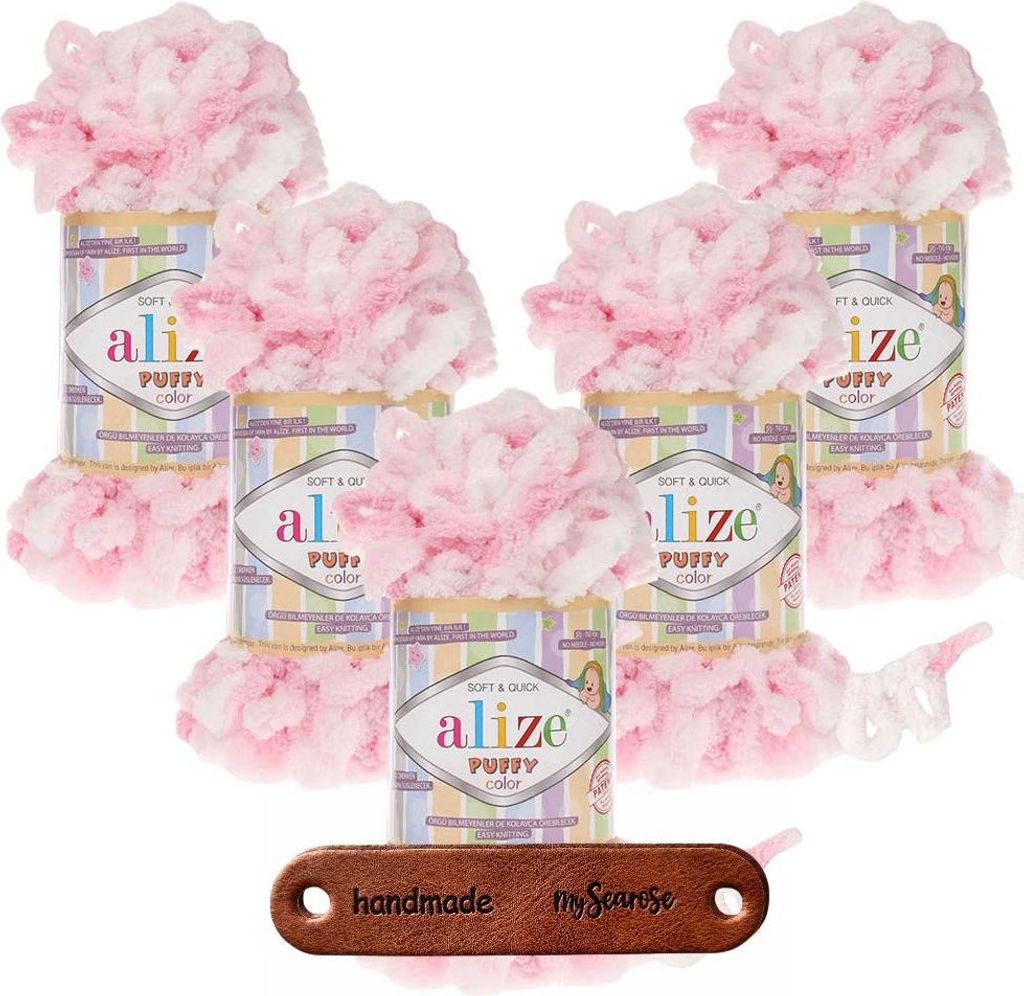 5 x ALIZE Puffy Color 5863 mit Label