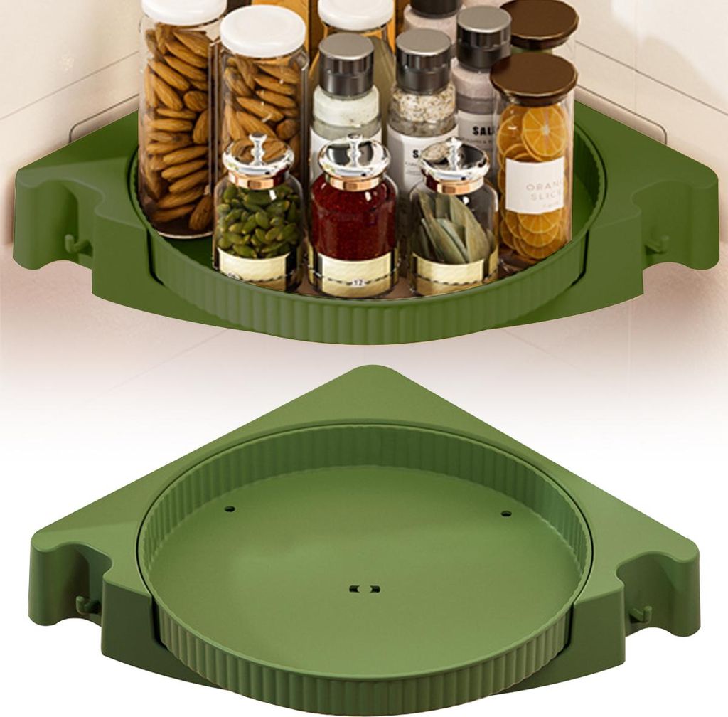 Eck-Duschablage, Dusch-Organizer, 360° drehbares Eck-Duschregal mit Handtuchhalter, ohne Bohren an der Wand montierte Regale für Badezimmer, Wohn...