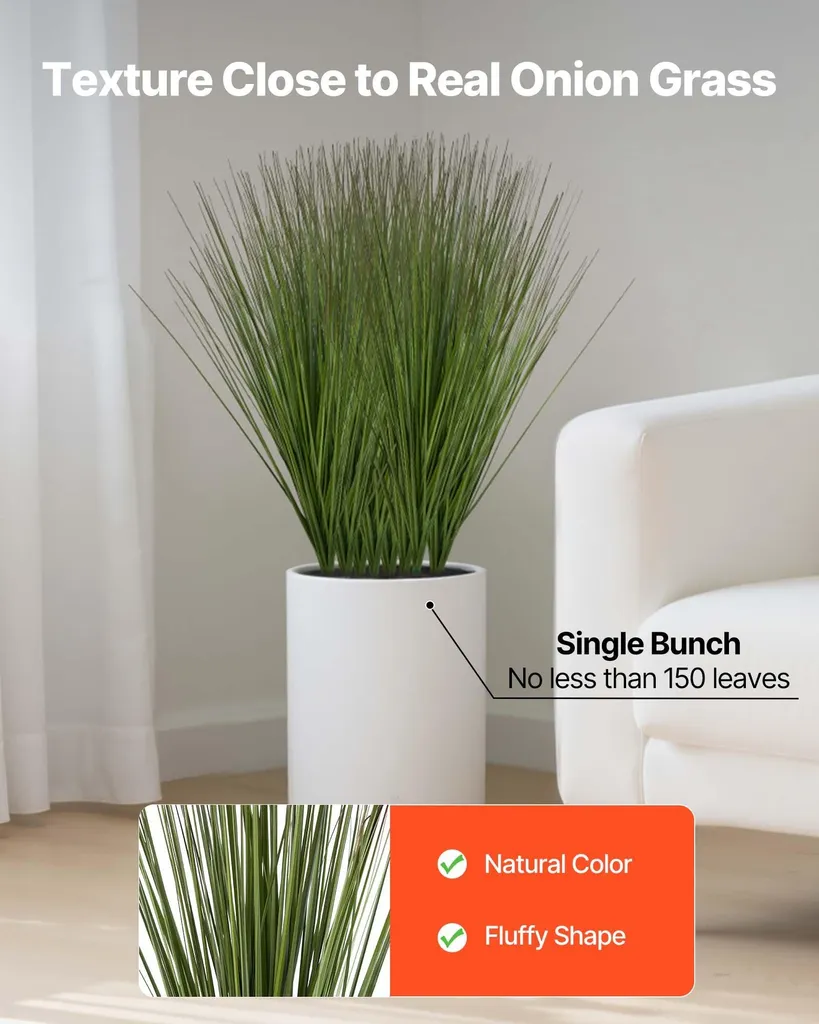 Erba Artificiale a Bulbo 68cm Set 8 | Arredo Minimal PVC Alta Qualità - 3