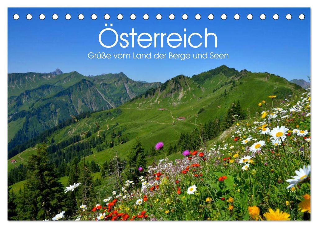 Österreich. Grüße vom Land der Berge und Seen (Tischkalender 2027 DIN A5 quer), CALVENDO Monatskalender