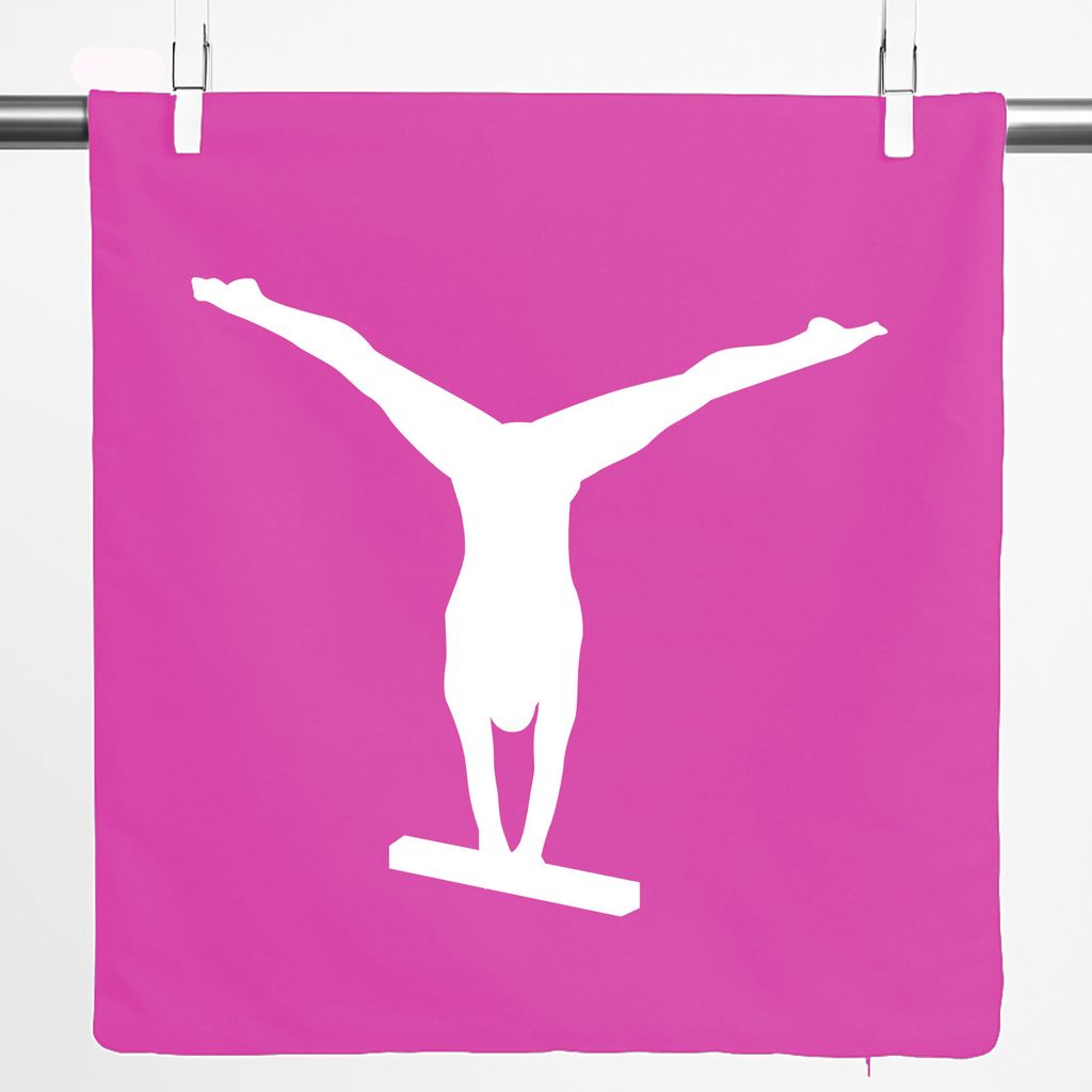 Huuraa Sofakissenbezug Schwebebalken Turnen Geschenk 40x40cm Fuchsia Baumwolle Schwebebalken Geschenkidee