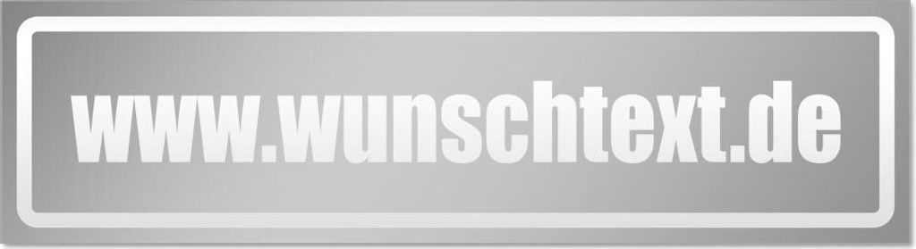 Kiwistar wunschtext Domain Magnetschild Schild magnetisch - 45cm Silber - Magnetfolie für Auto PKW Kfz