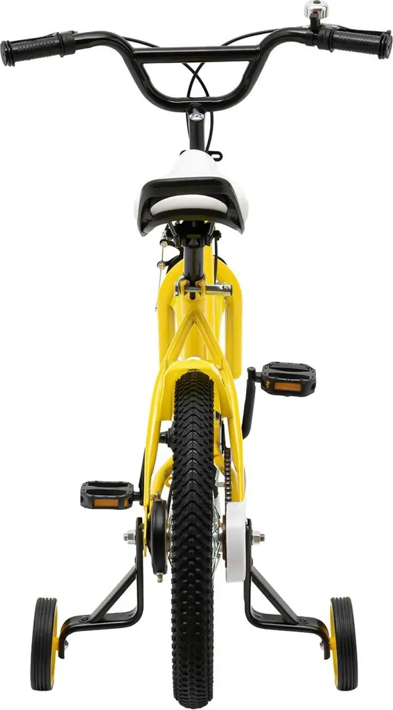 Vélo enfant 16 pouces jaune avec stabilisateurs et cadre acier robuste - 5