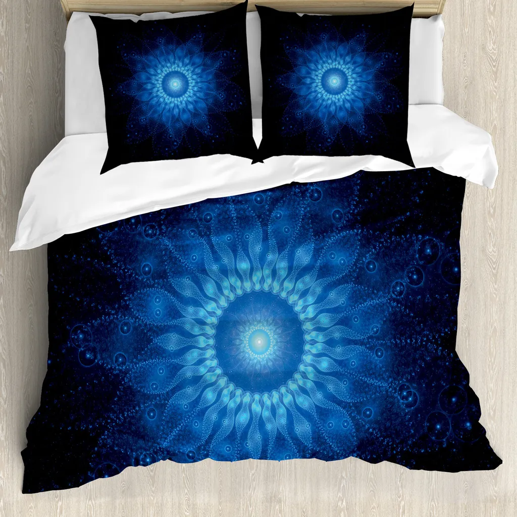 Set Copripiumino ABAKUHAUS Mandala Blu 155x220cm - Look Etnico