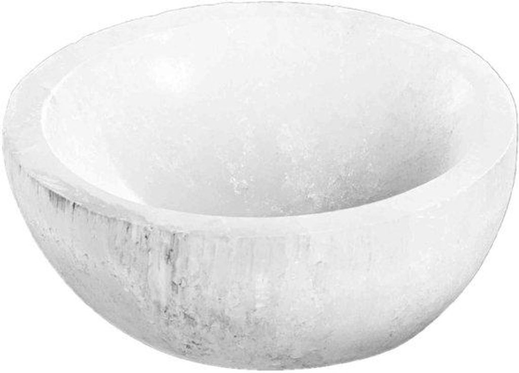 Selenit-Reinigungsschaber - Handgefertigt für die Reinigung von Heilsteinen - 6 cm Durchmesser