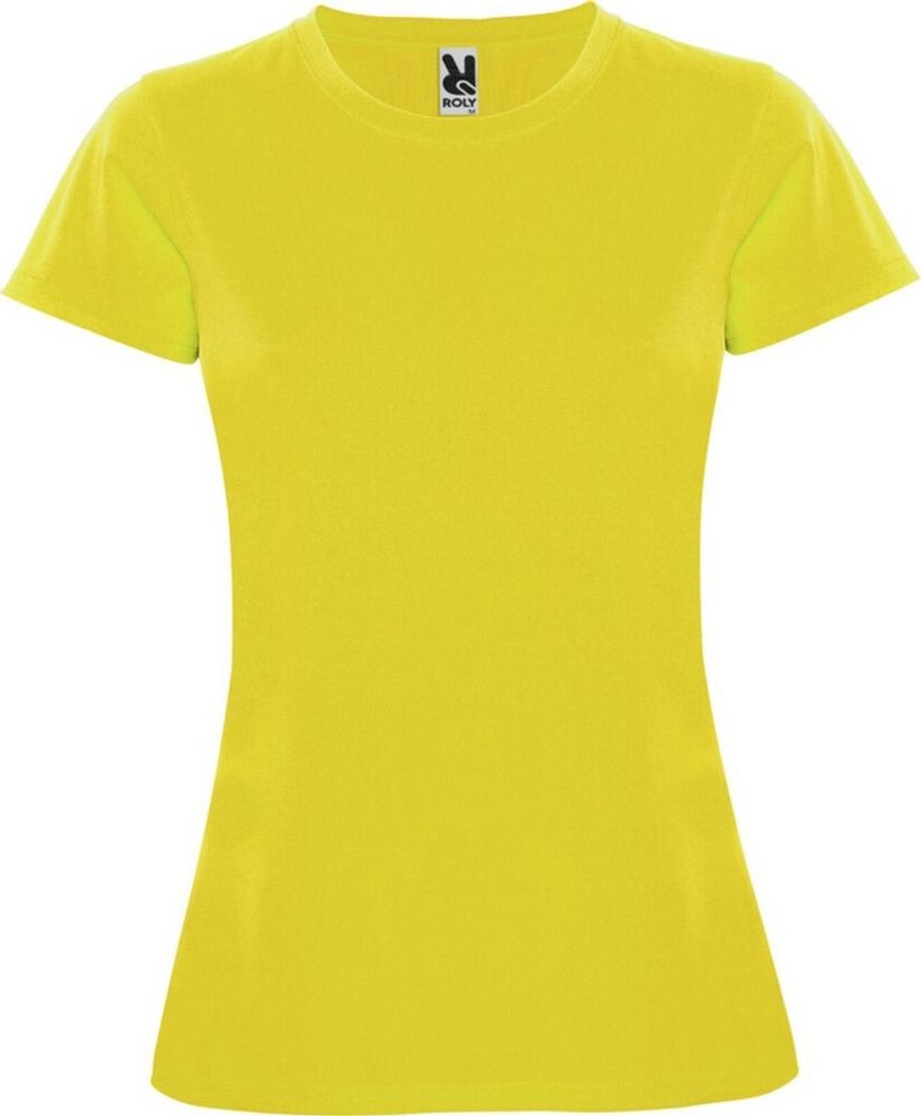 Roly - "Montecarlo" T-Shirt für Damen - Sport kurzärmlig PF4302 (XL) (Gelb)