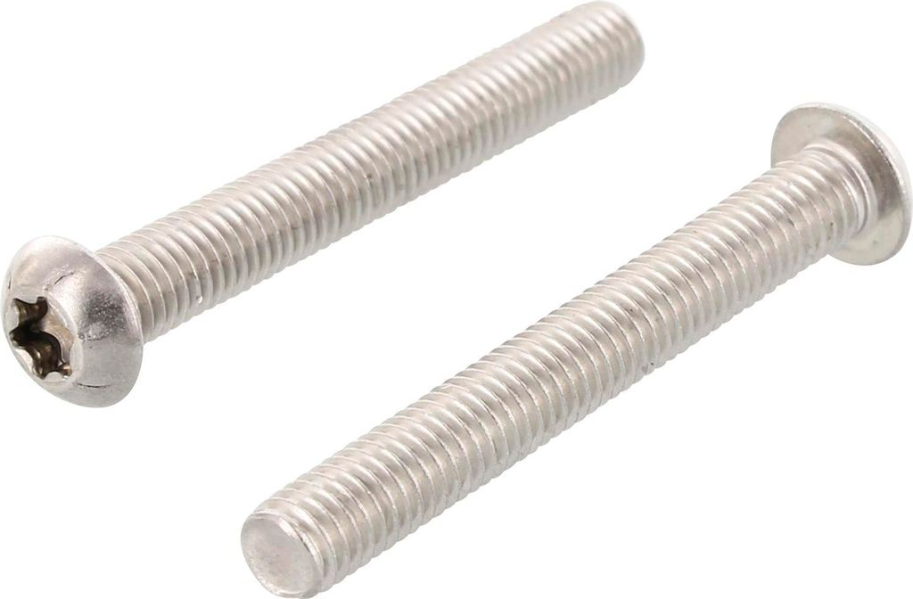 Linsenschrauben M6x20 TX30 mit Innensechsrund Vollgewinde, Edelstahl A2 - 500 Stück