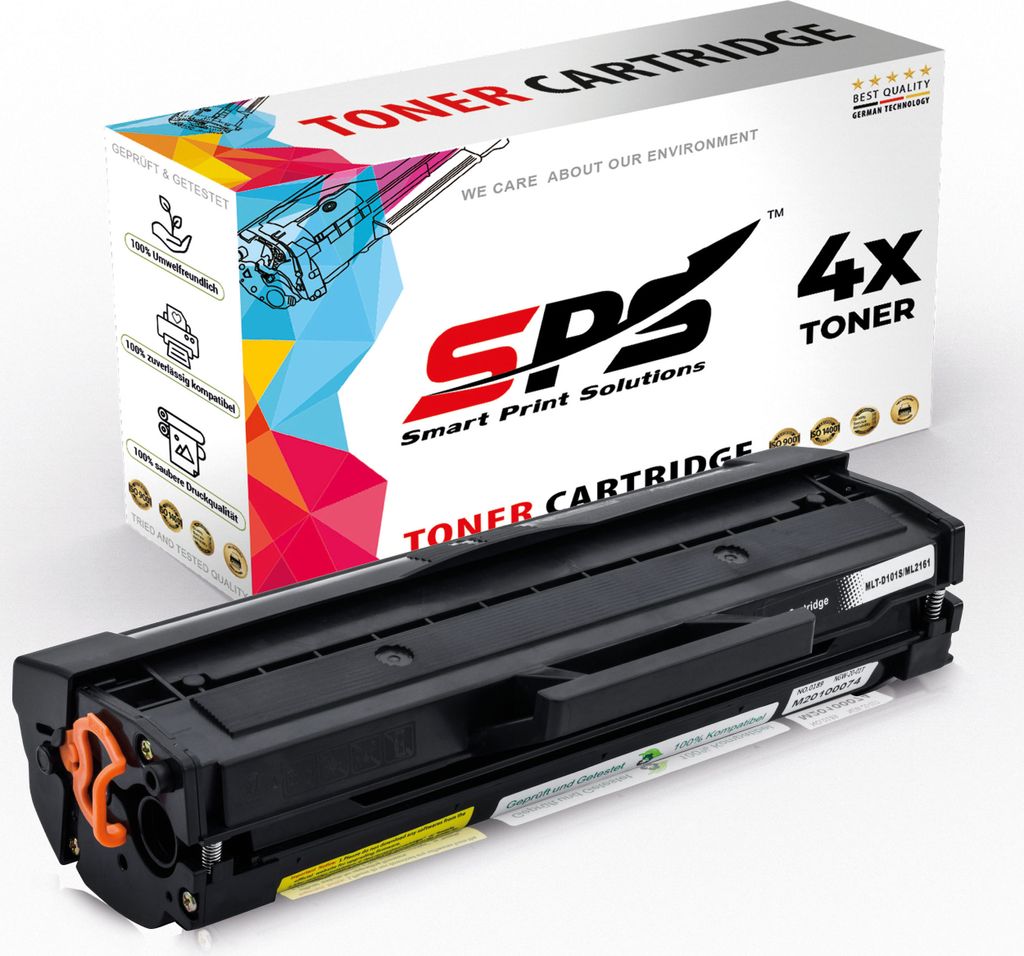 4x Toner 101 MLT-D101S Schwarz Kompatibel für Samsung ML-2161 Drucker