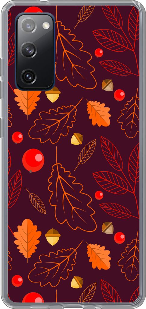 MuchoWow Handyhülle Schutzhülle Hülle für Telefoonhoesje Samsung Galaxy S20 FE Muster - Herbst - Laub - Mädchen - Kinder - Kinder Silikon So...