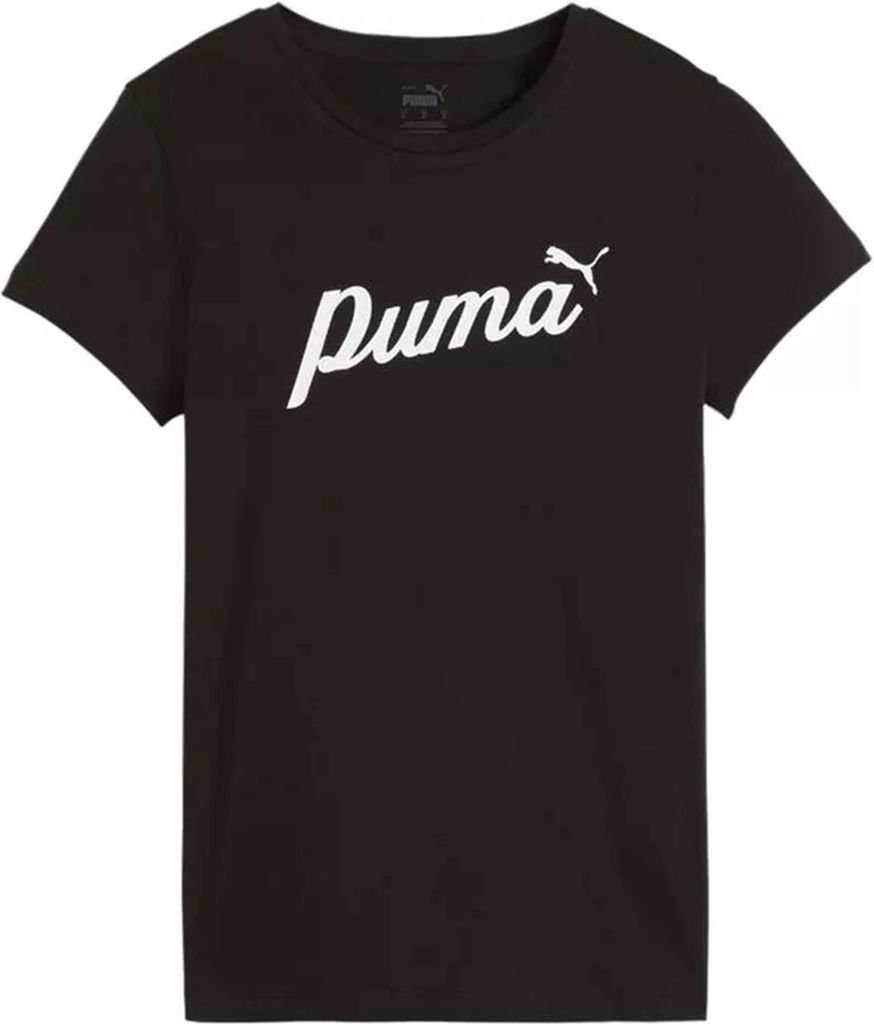 PUMA ESS Script T-Shirt Damen schwarz S