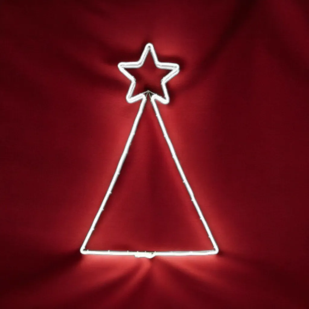 Décoration sapin de Noël lumineux LED blanc pour intérieur et extérieur