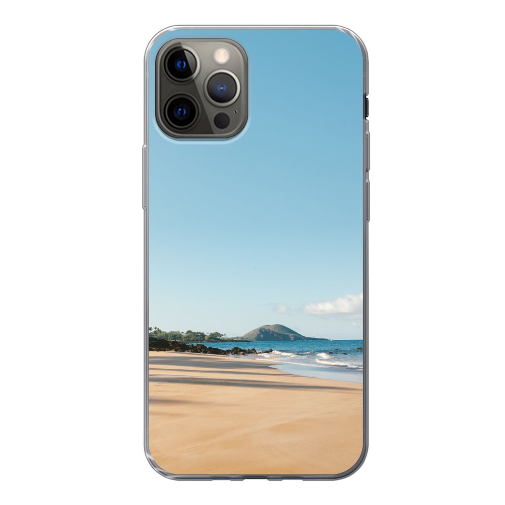 MuchoWow Handyhülle Schutzhülle Hülle für iPhone 13 Pro Strand - Sommer - Palmen Silikon Softcase Handy Hülle - Handy-Tasche