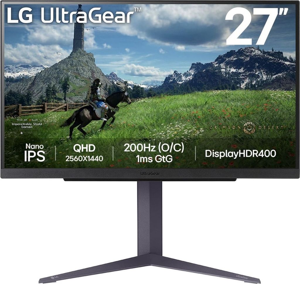 LG UltraGear 27GS85QX-B.AUE, Gaming-Monitor, (WQHD, IPS, HDMI, DP