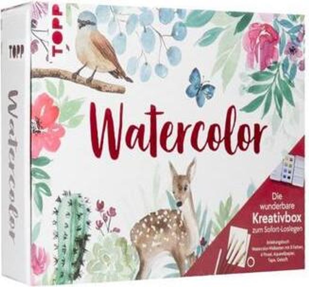 Watercolor - Die wunderbare Kreativbox. Mit Anleitungsbuch und Material