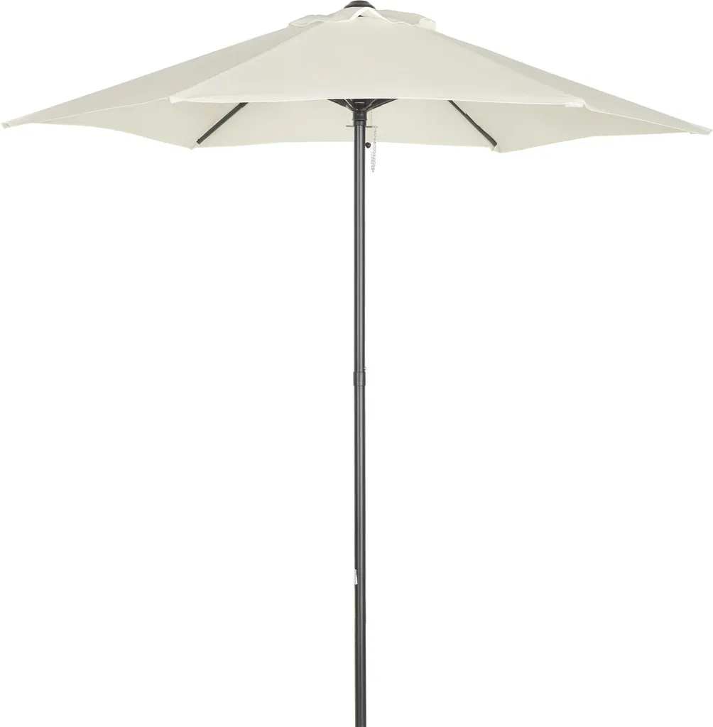 Parasol inclinable 32 LED blanc Ø265 cm - Hauteur 233 cm pour jardin