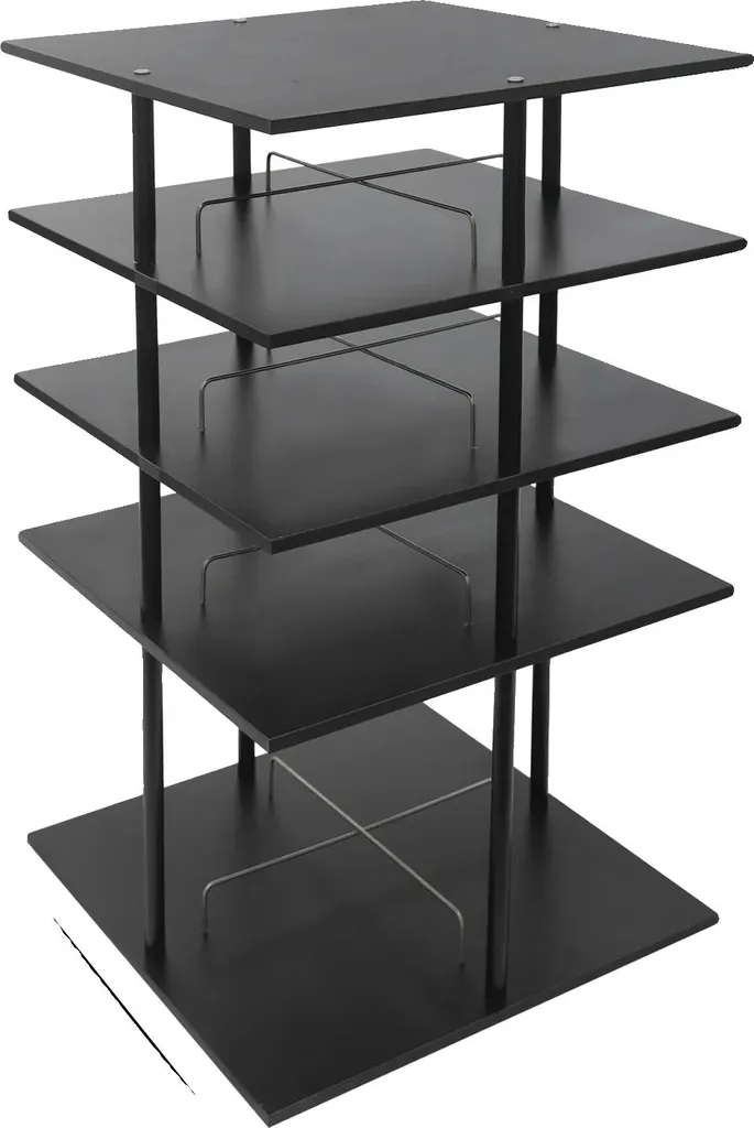 Étagère à chaussures rotative noire 4 niveaux : fini le désordre !