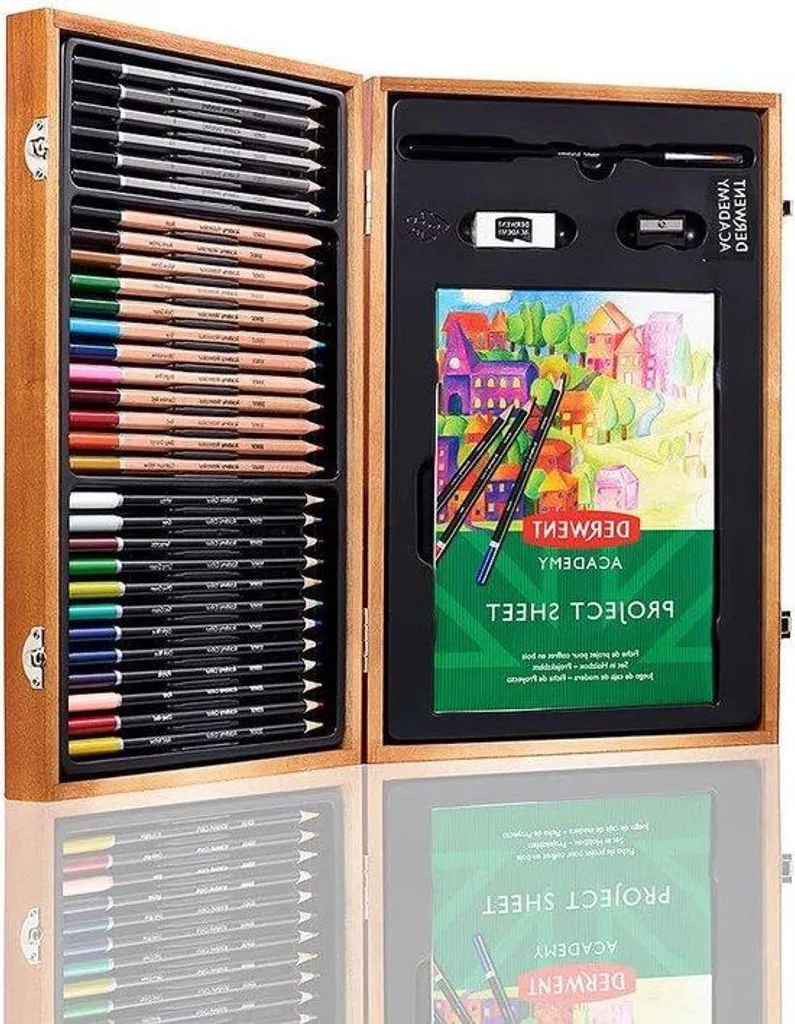 Coffret créatif de 30 crayons de couleur avec accessoires ergonomiques