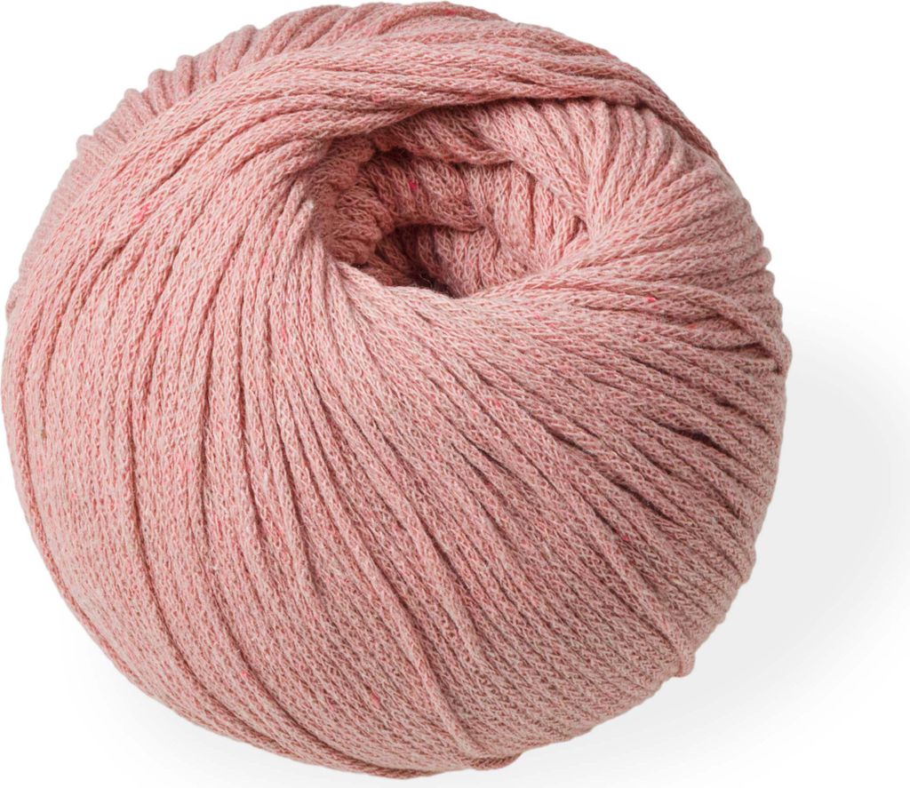 Perlrosa Geflochtene Baumwollgarn 100g 200 m, Recyceltes Baumwollgarn