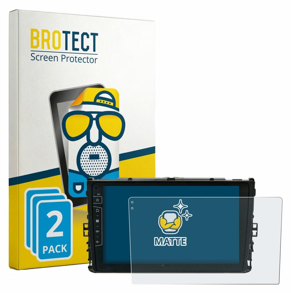 2x BROTECT Schutzfolie für Dynavin D9-T6 Displayschutz Displayschutzfolie Folie Matt Entspiegelungsfolie