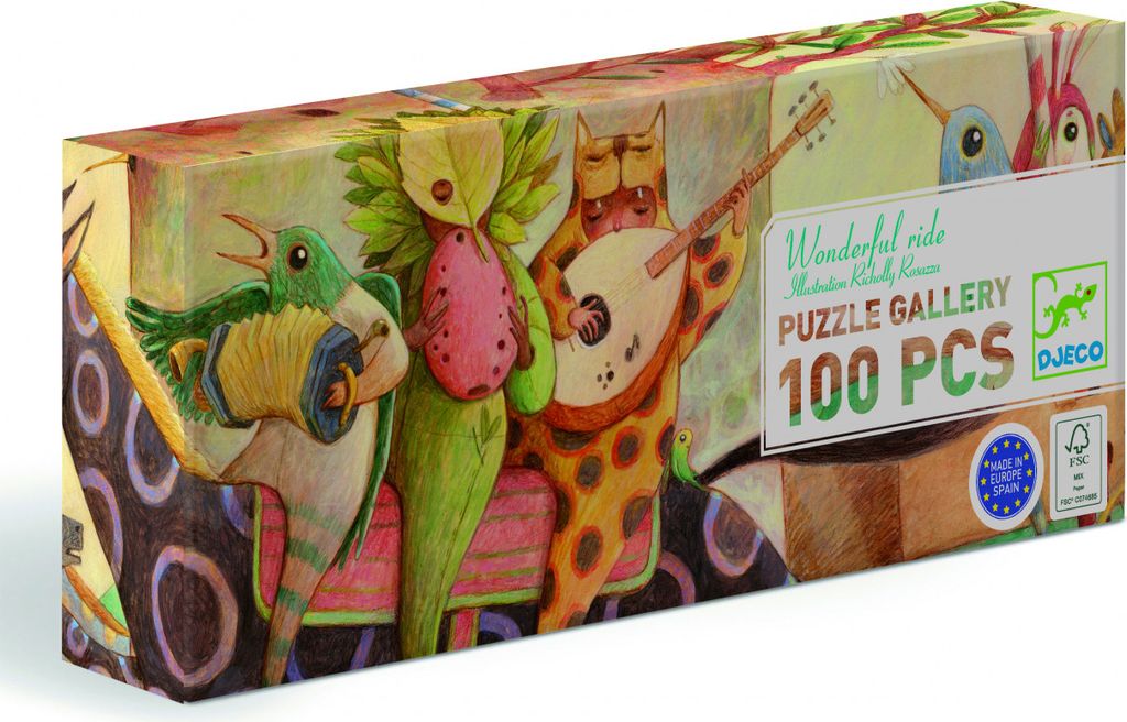 DJECO Panoramapuzzle Wunderbare Fahrt 100 dlks