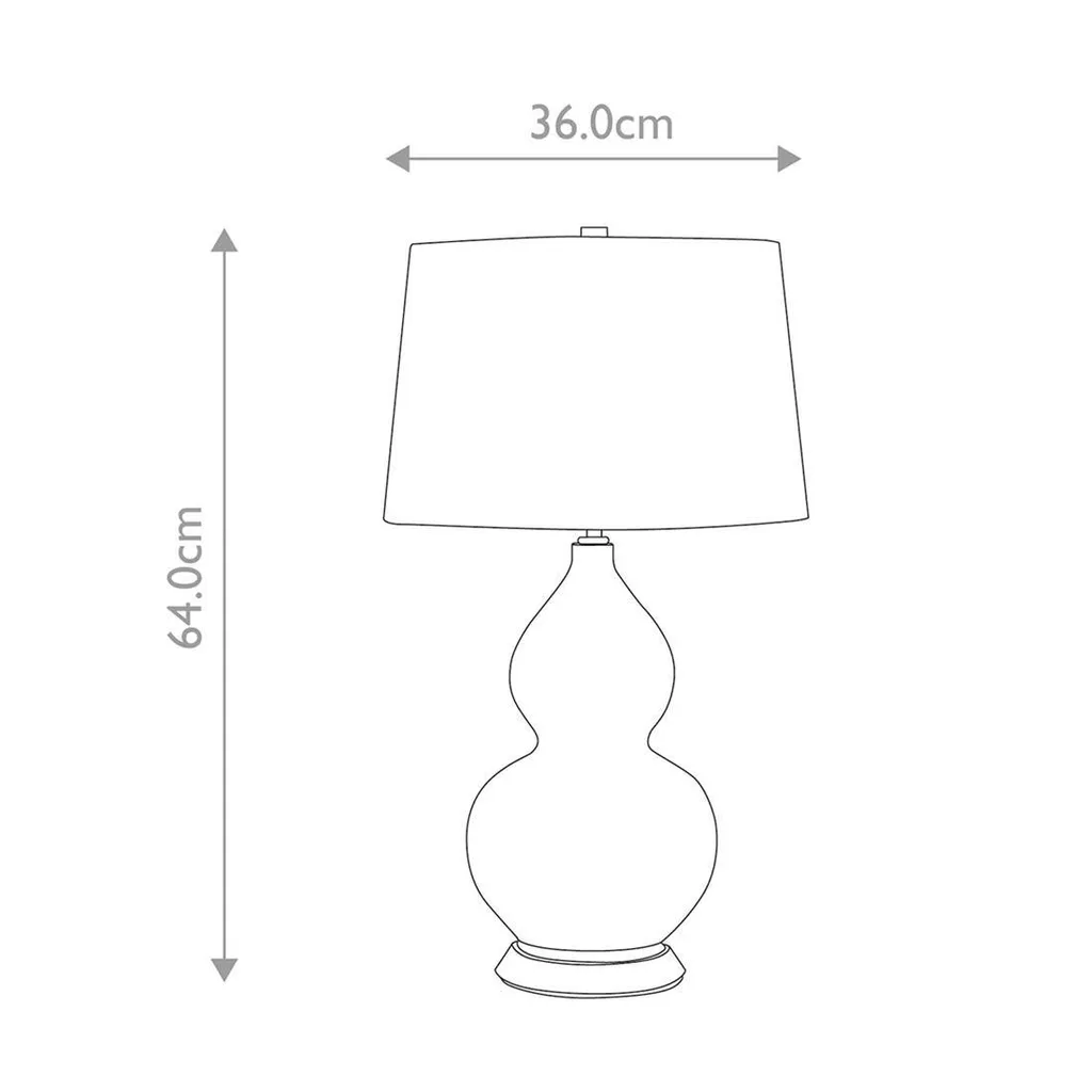 Grande lampe Isla décorative en céramique peinte Elstead - 60W E27 - 2