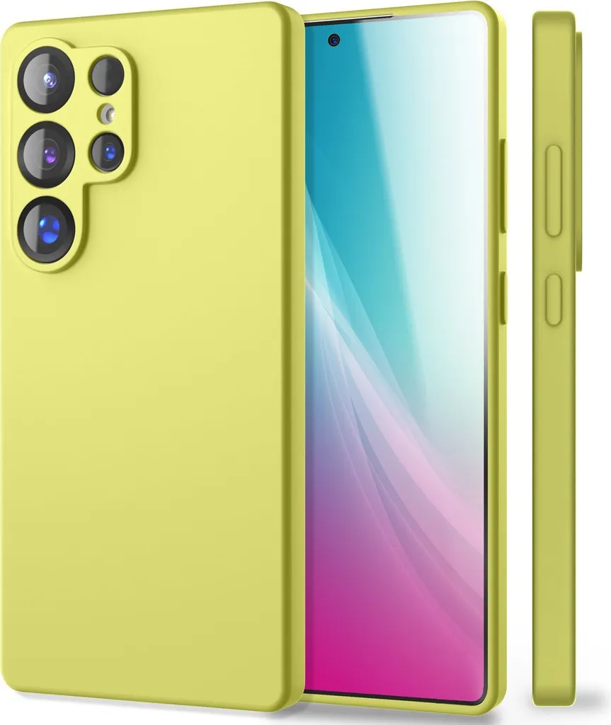 NALIA Phoenix per Samsung Galaxy S25 Ultra - Custodia in silicone liquido - Verde lime