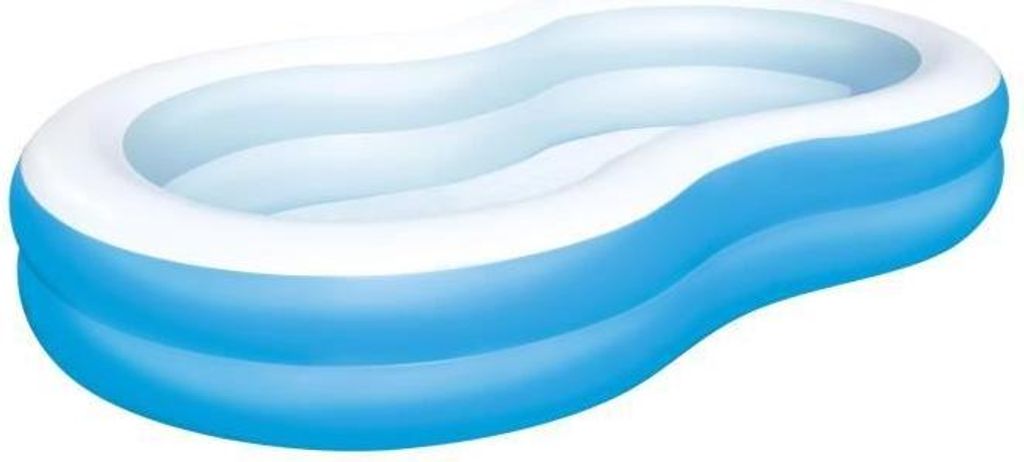 Bestway Big Lagoon Aufblasbarer Familienpool, 262 x 157 x 46 cm, Blau und Weiß