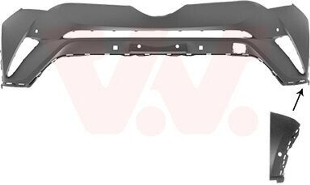 VAN WEZEL Stoßstange Stoßfänger für TOYOTA C-HR (AX10) Grundiert Glatt 5411575