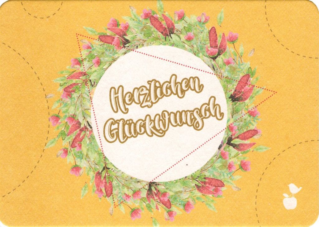 Papp-Postkarte "Herzlichen Glückwunsch"