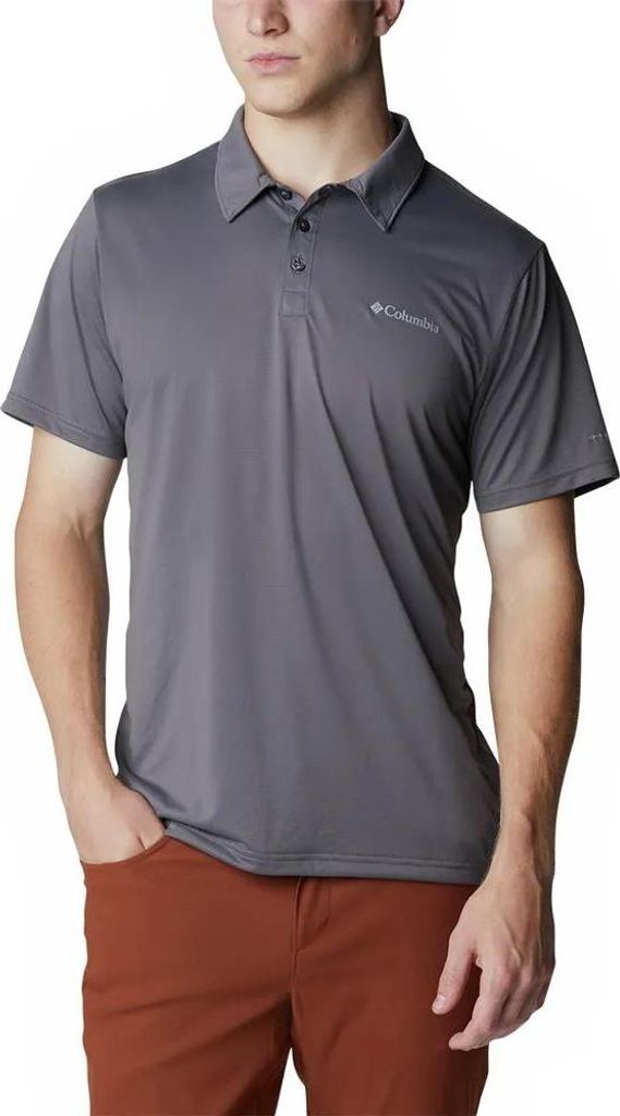 Columbia Hike Kurzarm-poloshirt Grau L Herren Grau L