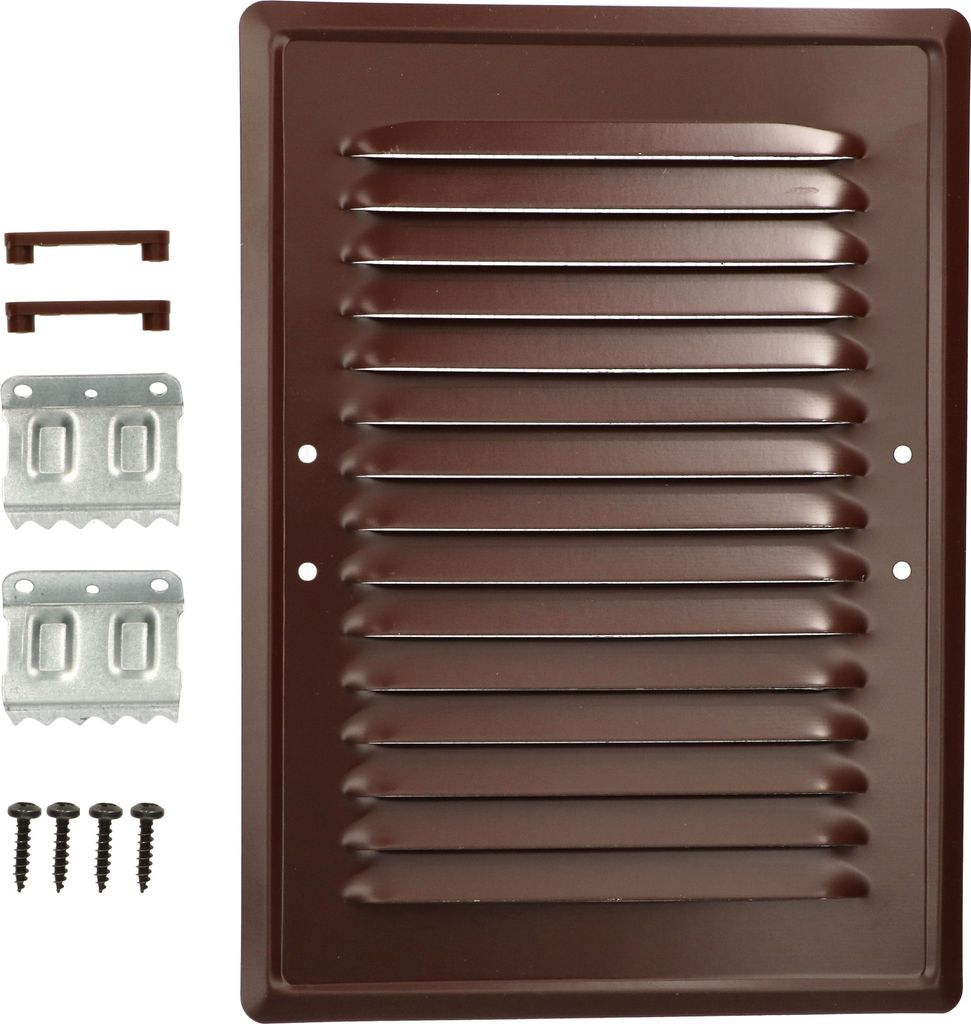 KOTARBAU Lüftungsgitter 165x230 mm aus Metall mit Insektenschutz Braun