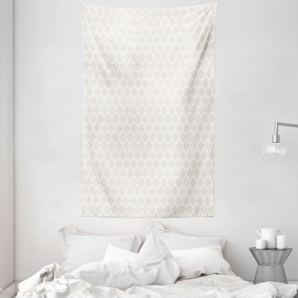 ABAKUHAUS Beige Wandteppich und Tagesdecke, Empfindliche Klassische Reihen aus Weiches Mikrofaser Stoff Waschbar ohne Verblassen Digitaldruck, 140 ...