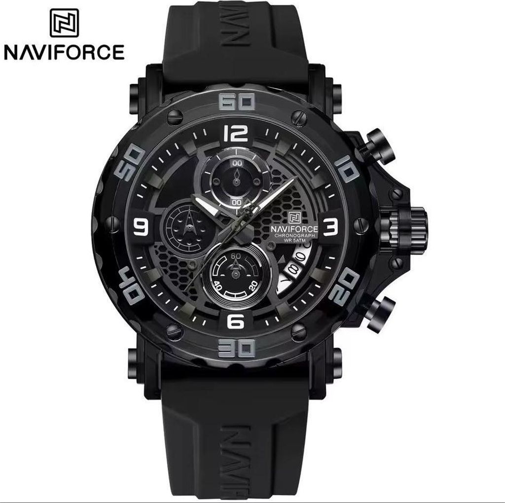 NAVIFORCE MR-38580 Herren Uhr - Sportlich-elegant in Schwarz KP38580