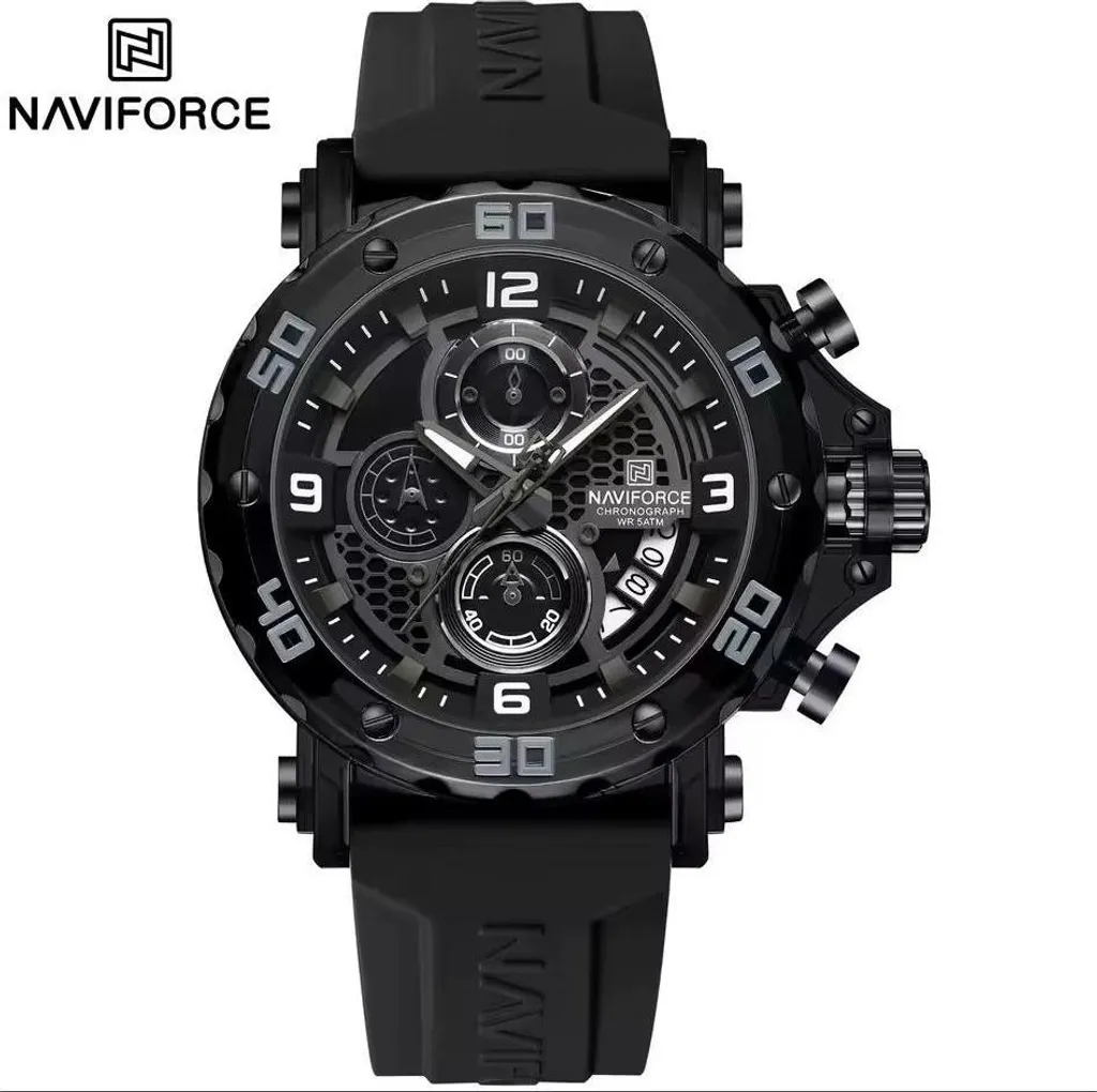 Montre NAVIFORCE MR-38580 Noire : Alliez Enfin Solidité et Style au Quotidien
