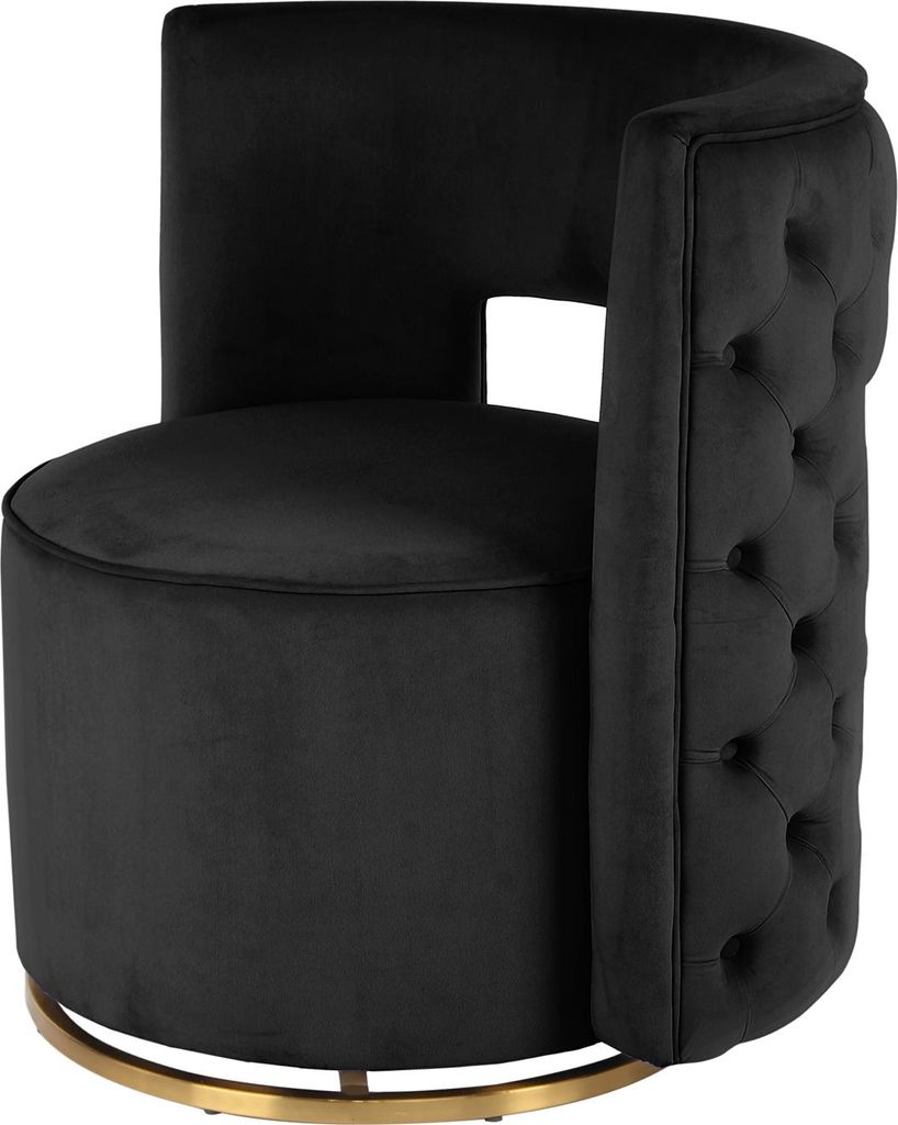 Sessel Drehsessel Beverly 100 Schwarz / Gold