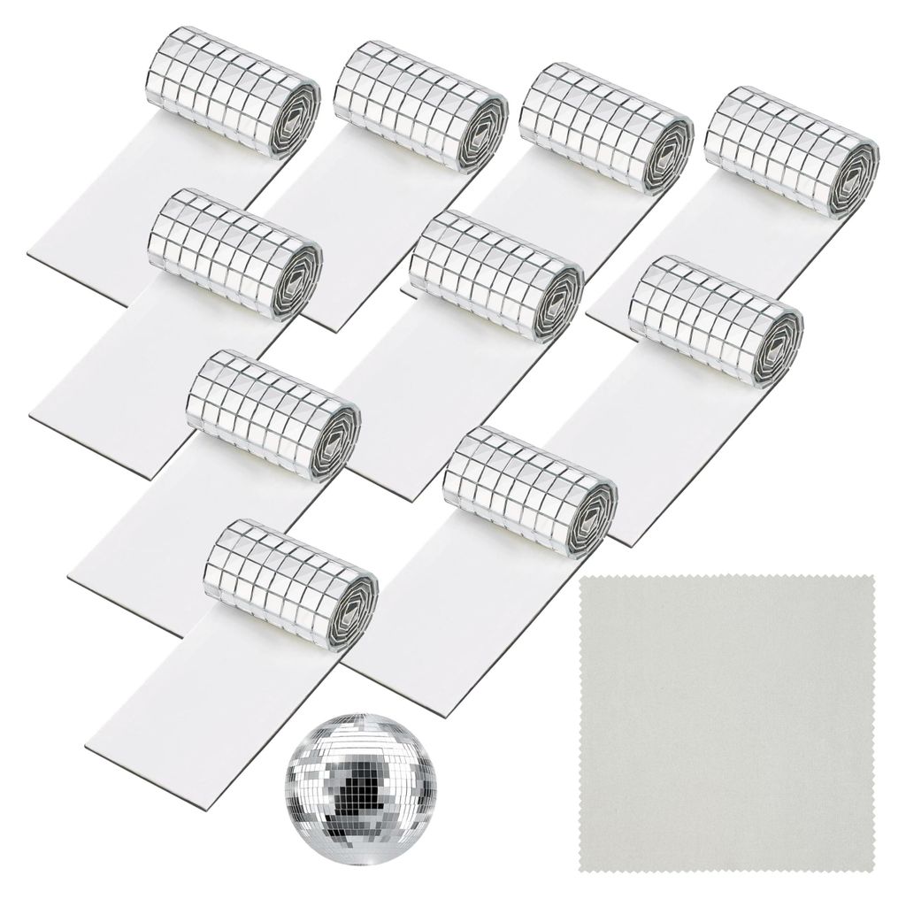 1000 Klebe Quadrate 10mm Selbstklebend Farbige Eckige "Punkte" Aufkleber PVC Deko Folie Etiketten Inventur (blau