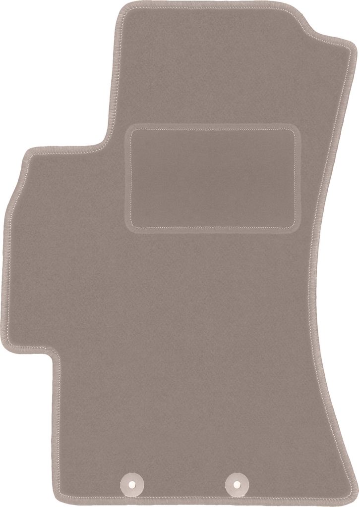 Fahrerfußmatte Velours beige passend für Subaru Forester III (2008-2013, SUV) – mit Befestigungen – passgenau