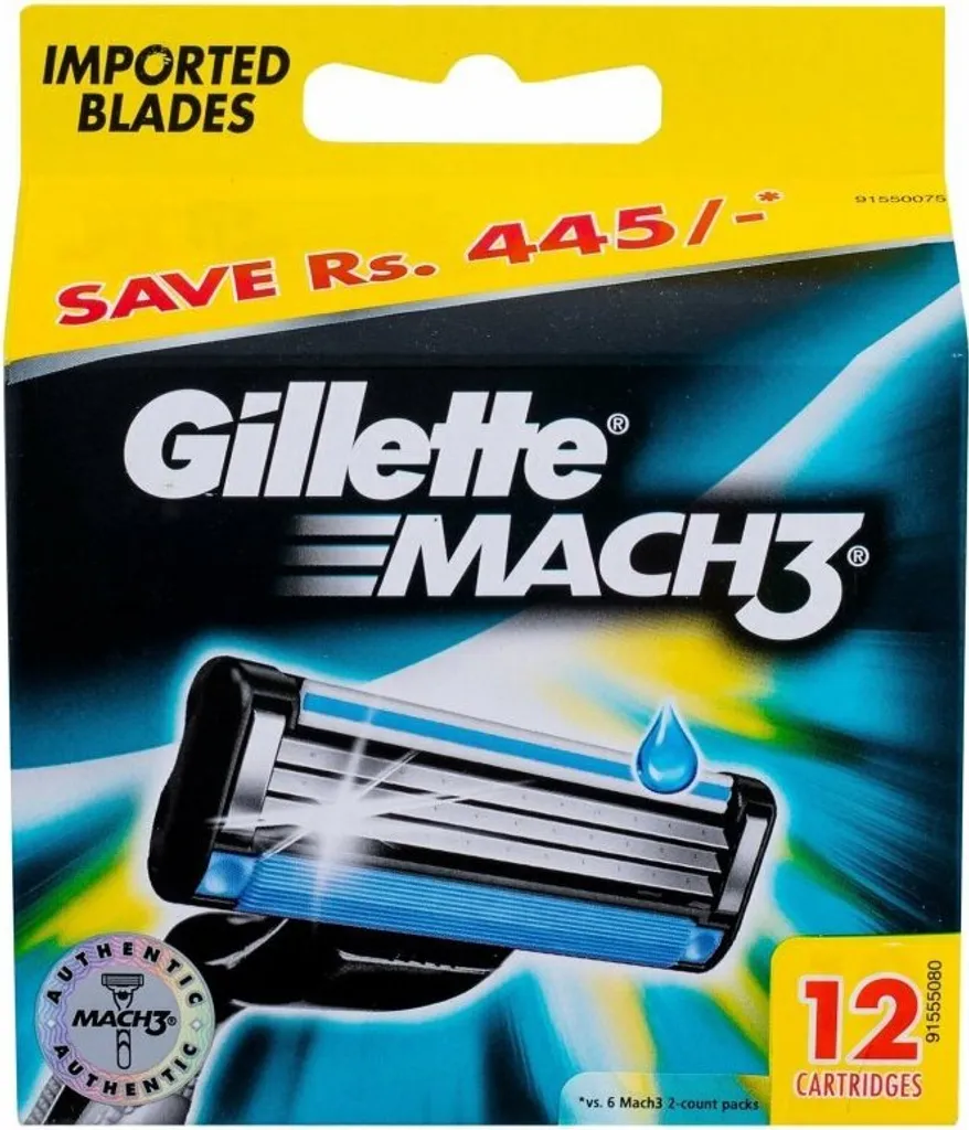 Pack Lame Mach3 Gillette pour rasage de près quotidien sans irritation - 12