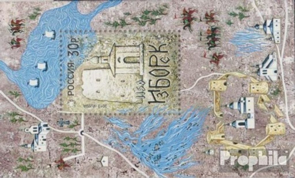 Briefmarken Russland 2012 Mi Block167 (kompl.Ausg.) postfrisch 1150 Jahre Stadt Isborsk