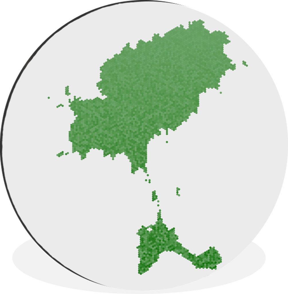 MuchoWow - Mauerkreis - Wandbilder - Runde Bild - Bild aus Aluminium - Schlafzimmer - Wohnzimmerdekoration - Wand Dekoration