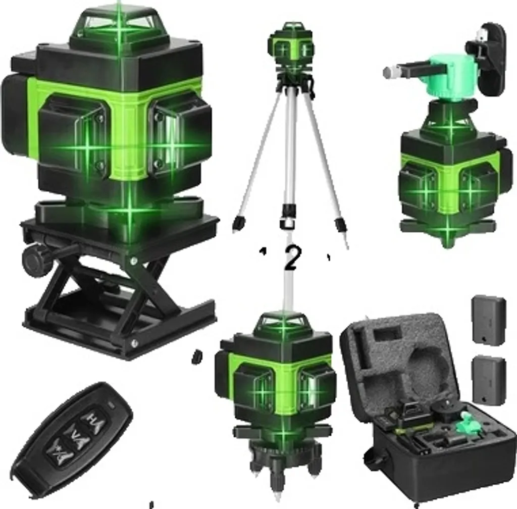 Niveau laser rechargeable USB avec trépied réglable modèle A robuste