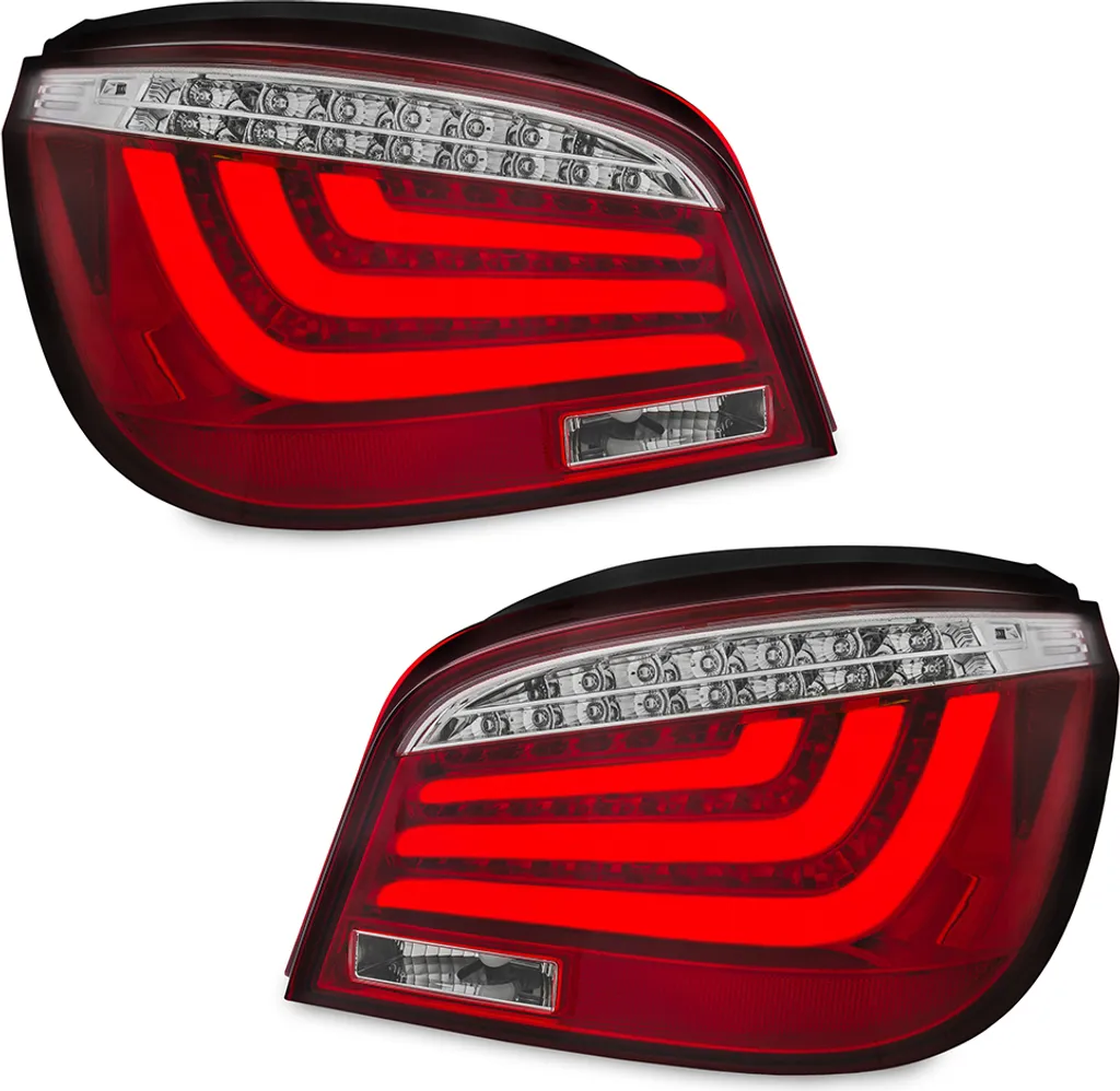 Feux arrière LED Lightbar Rouge BMW Série 5 E60 2003-2007 Look Phase 2