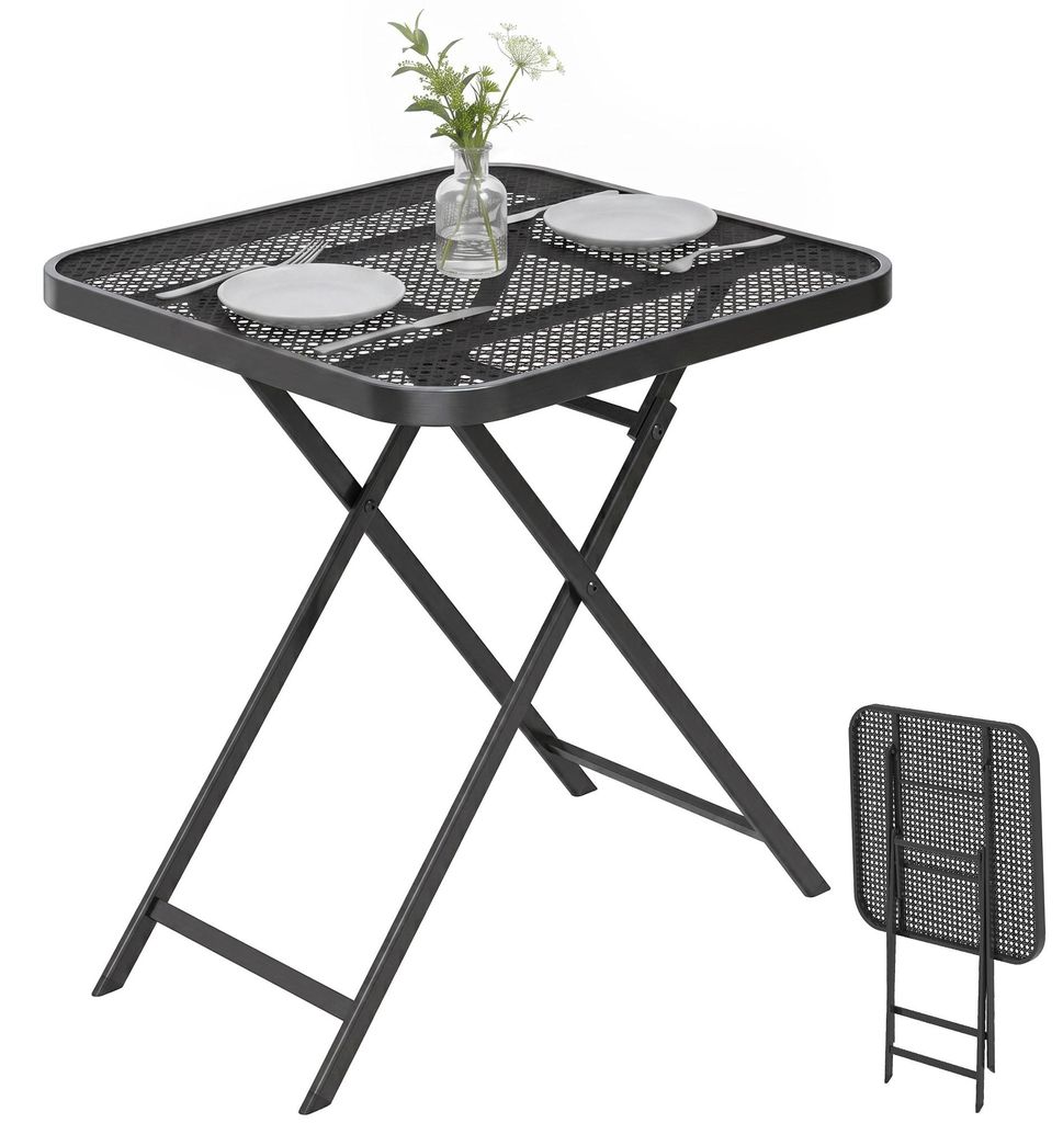 Outsunny Gartentisch klappbar 70 x70 cm, Wetterfest Produktbild 