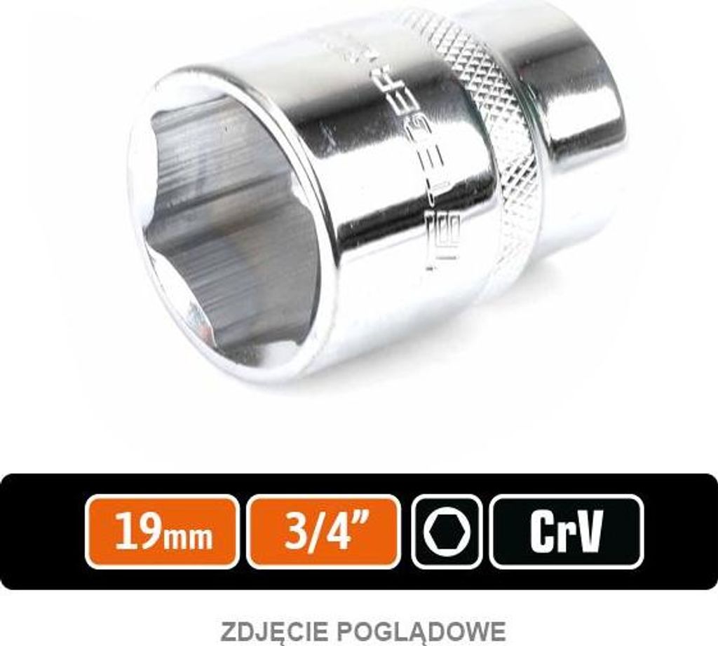 Steckschlüssel 3/4" Sechskant 19 mm / TEGER